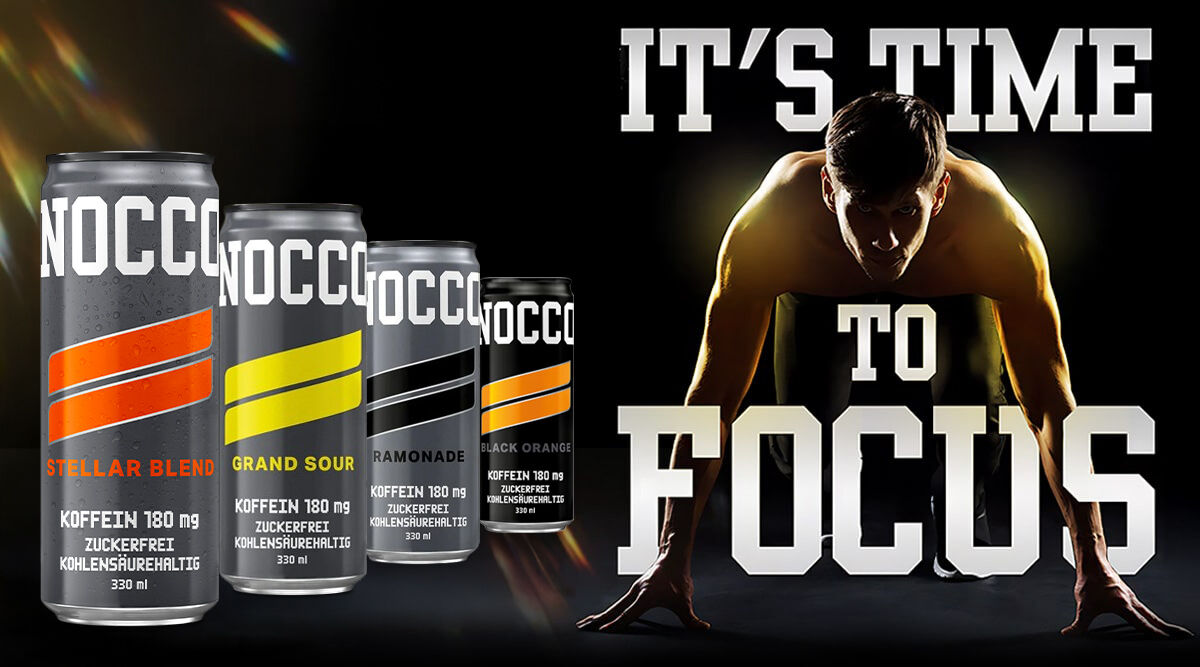 NOCCO FOCUS LA BOISSON ÉNERGISANTE SANS SUCRE ET RICHES EN VITAMINES